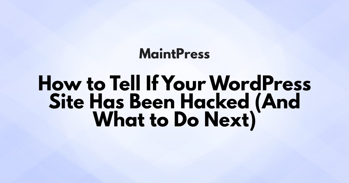 Warning symbol on a WordPress dashboard showing signs of a hacked website